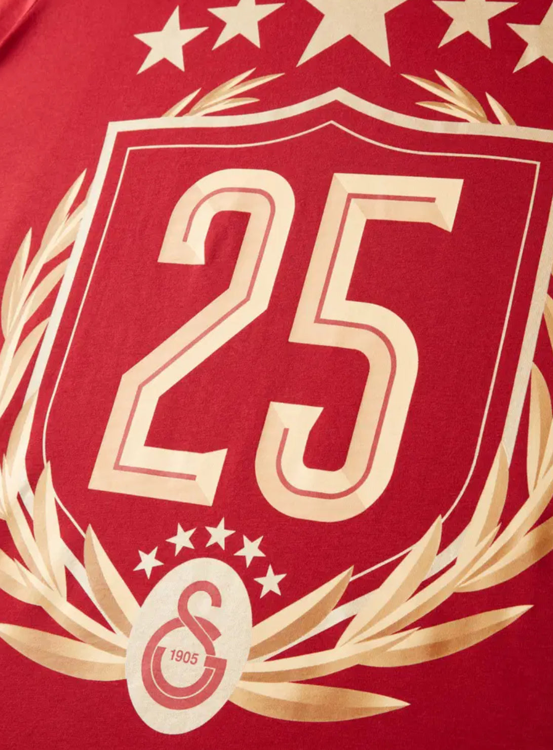 Galatasaray 25 Şampiyonluk T-Shirt Kirmizi