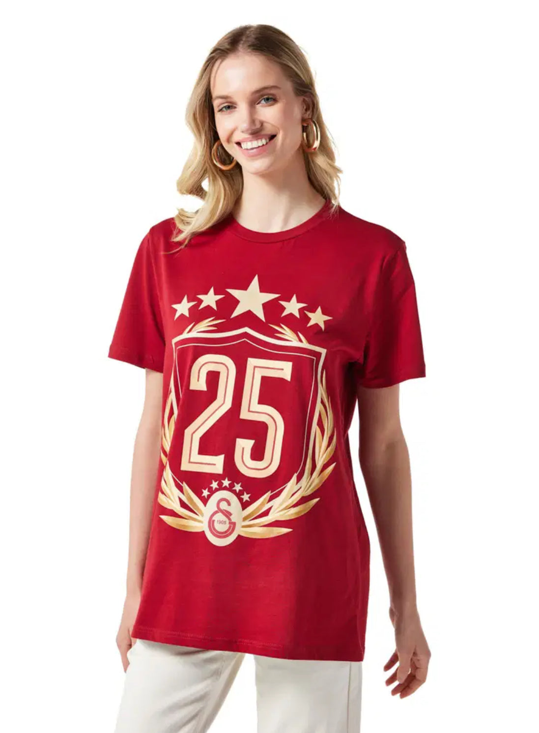 Galatasaray 25 Şampiyonluk T-Shirt Kirmizi