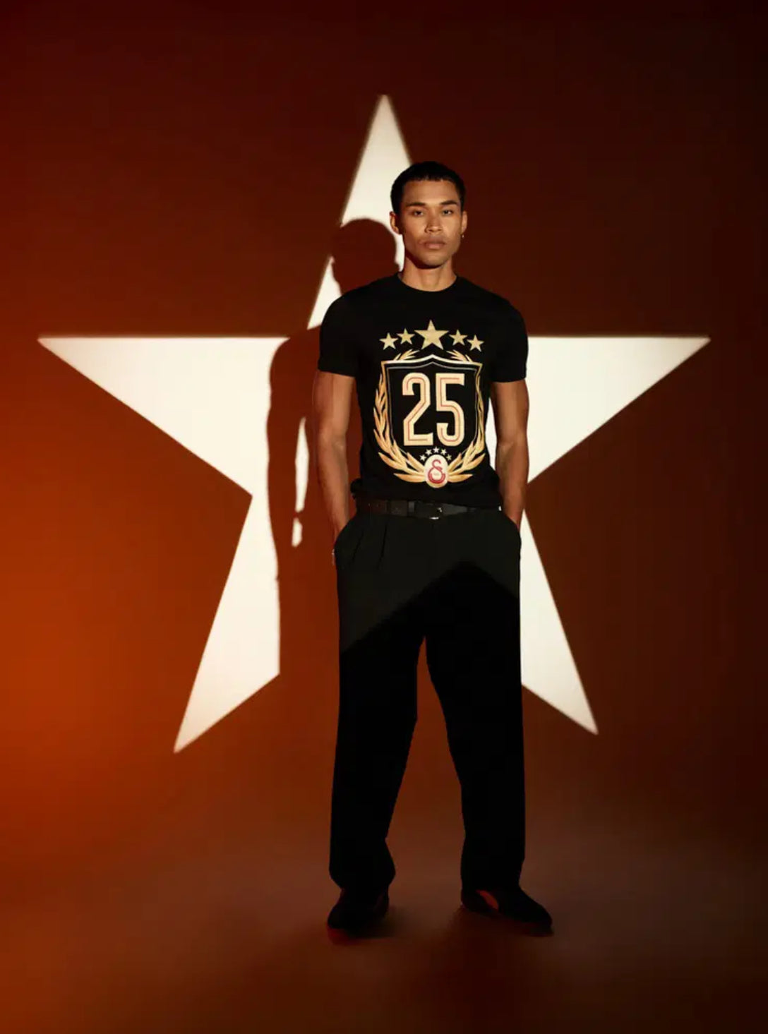 Galatasaray 25 Şampiyonluk T-Shirt Siyah