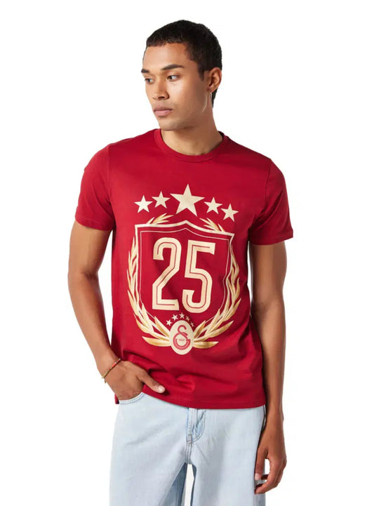 Galatasaray 25 Şampiyonluk T-Shirt Kirmizi