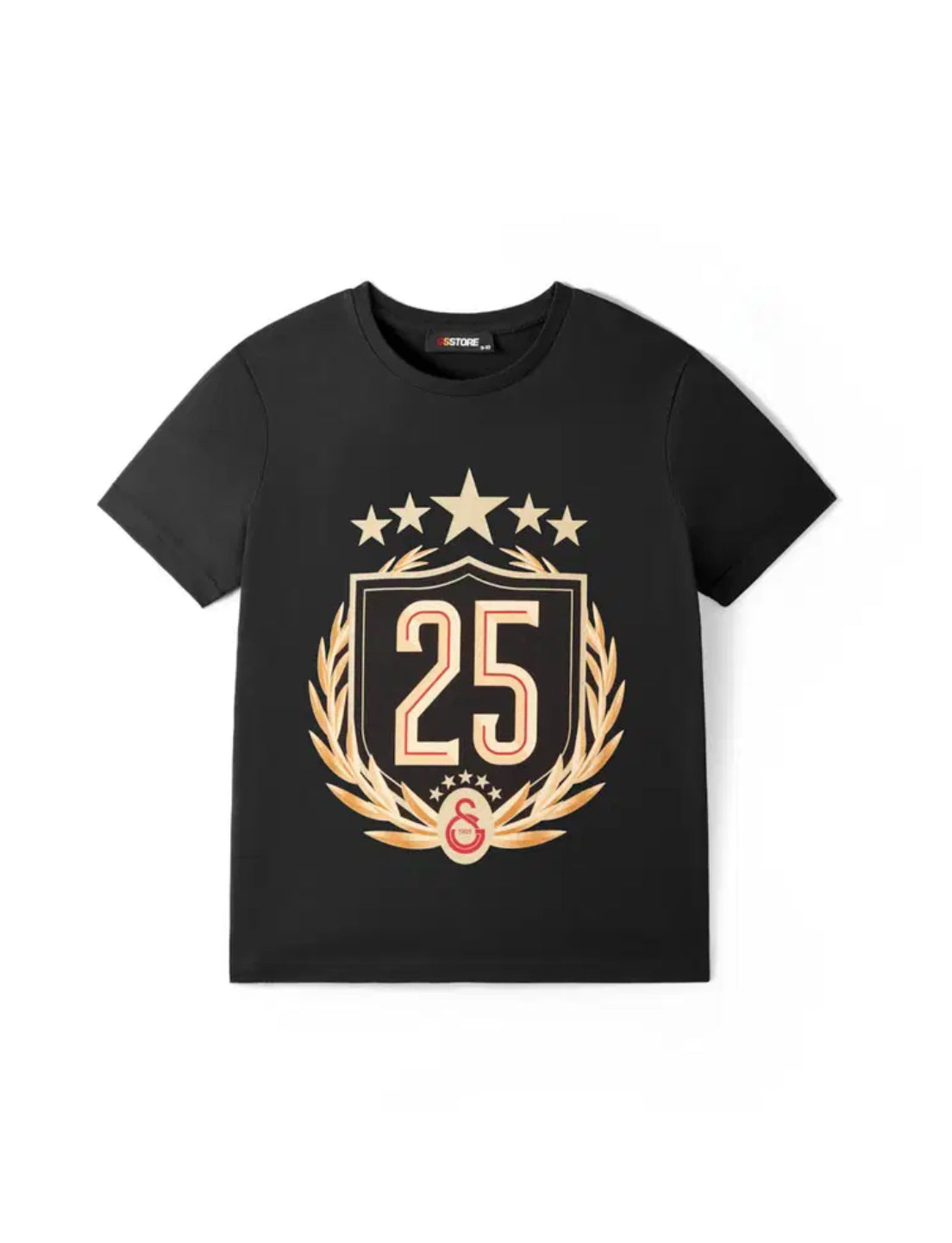 Galatasaray 25 Şampiyonluk Çocuk T-Shirt Siyah