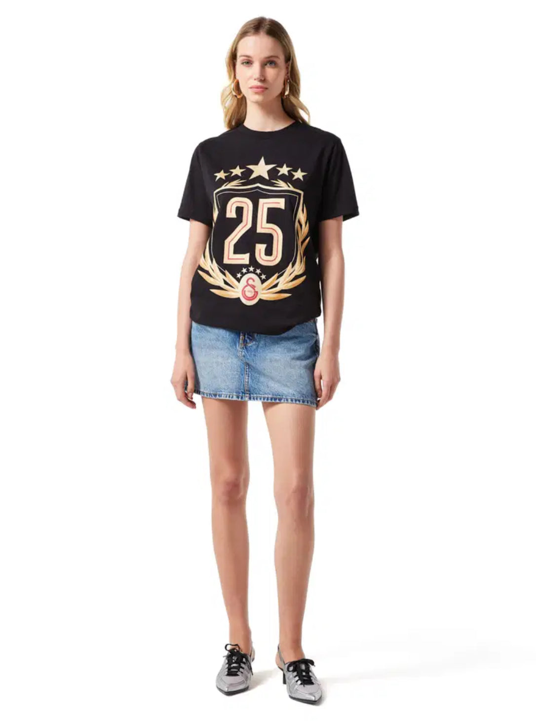 Galatasaray 25 Şampiyonluk T-Shirt Siyah