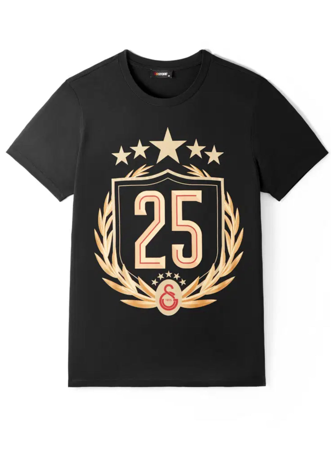 Galatasaray 25 Şampiyonluk T-Shirt Siyah