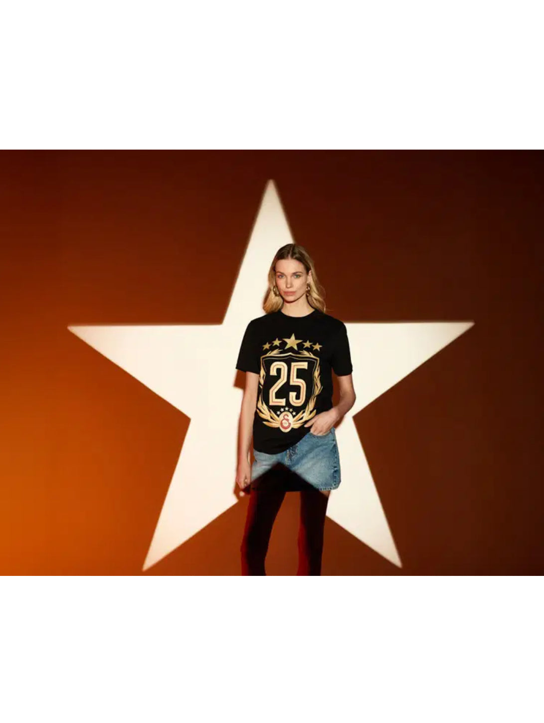 Galatasaray 25 Şampiyonluk T-Shirt Siyah