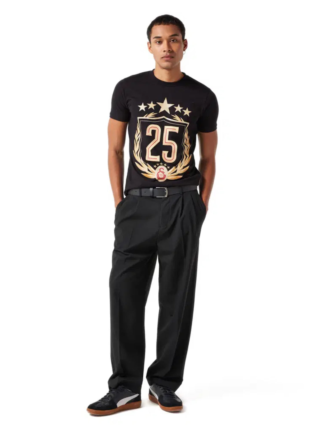 Galatasaray 25 Şampiyonluk T-Shirt Siyah