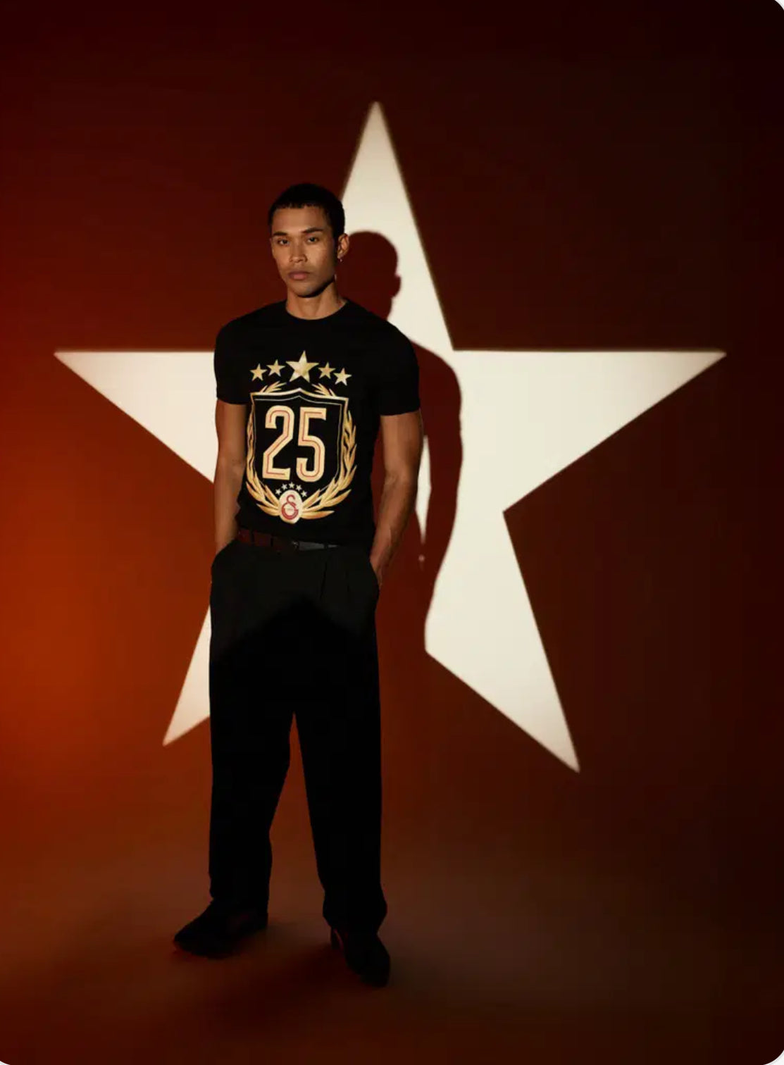 Galatasaray 25 Şampiyonluk T-Shirt Siyah