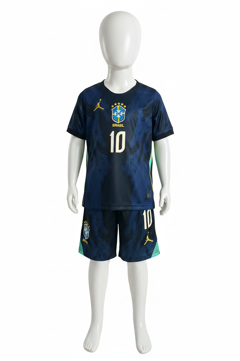Brazilië uitshirt voorkant op witte kinderpop