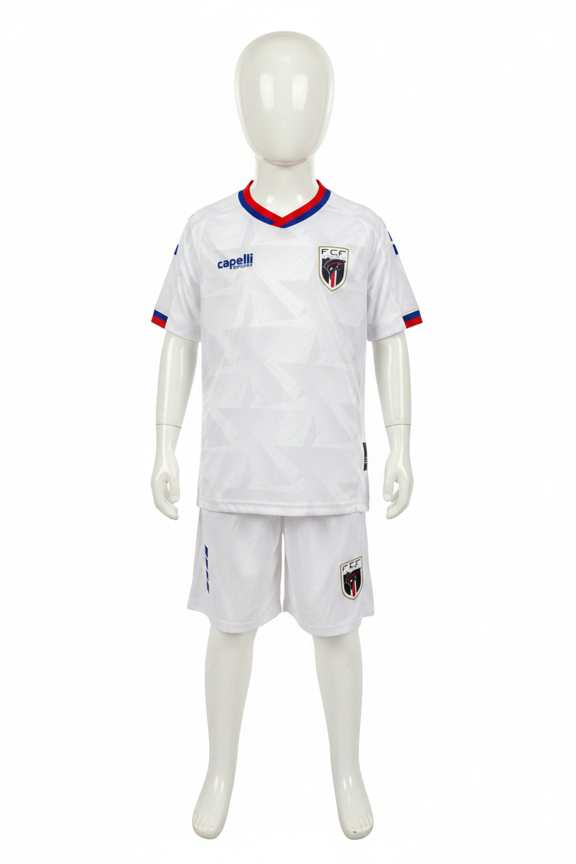 Cabo Verde wit uitshirt voorkant op witte kinderpop