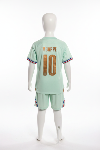 Frankrijk uitshirt achterkant op witte kinderpop