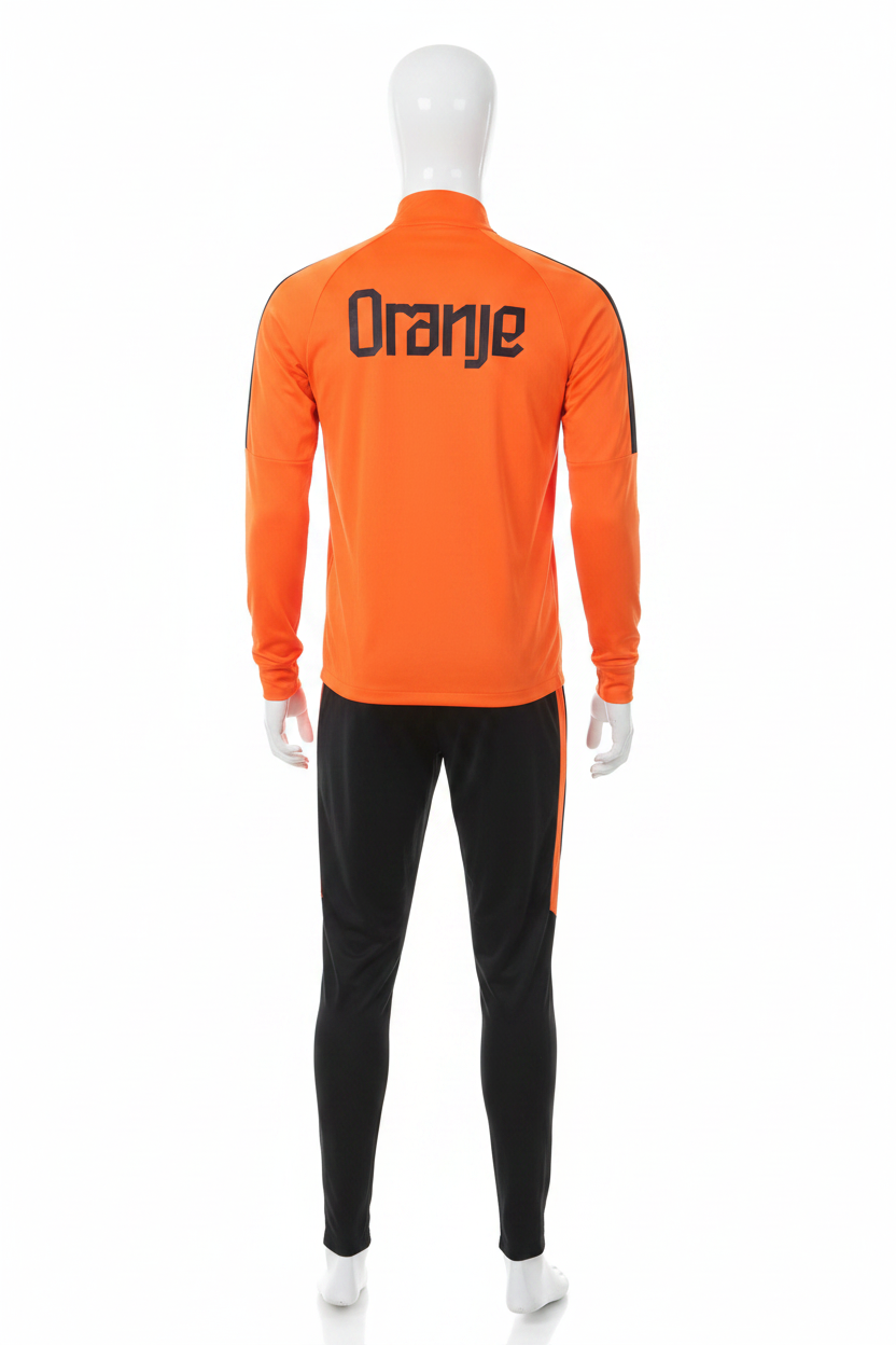 Nederland oranje trainingspak volwassen achterkant
