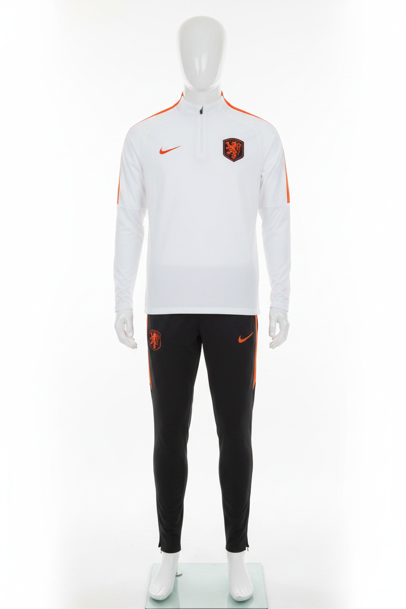 Nederland wit trainingspak volwassen voorkant