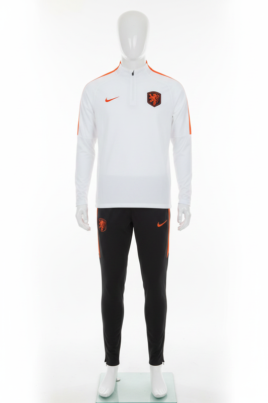 Nederland wit trainingspak volwassen voorkant